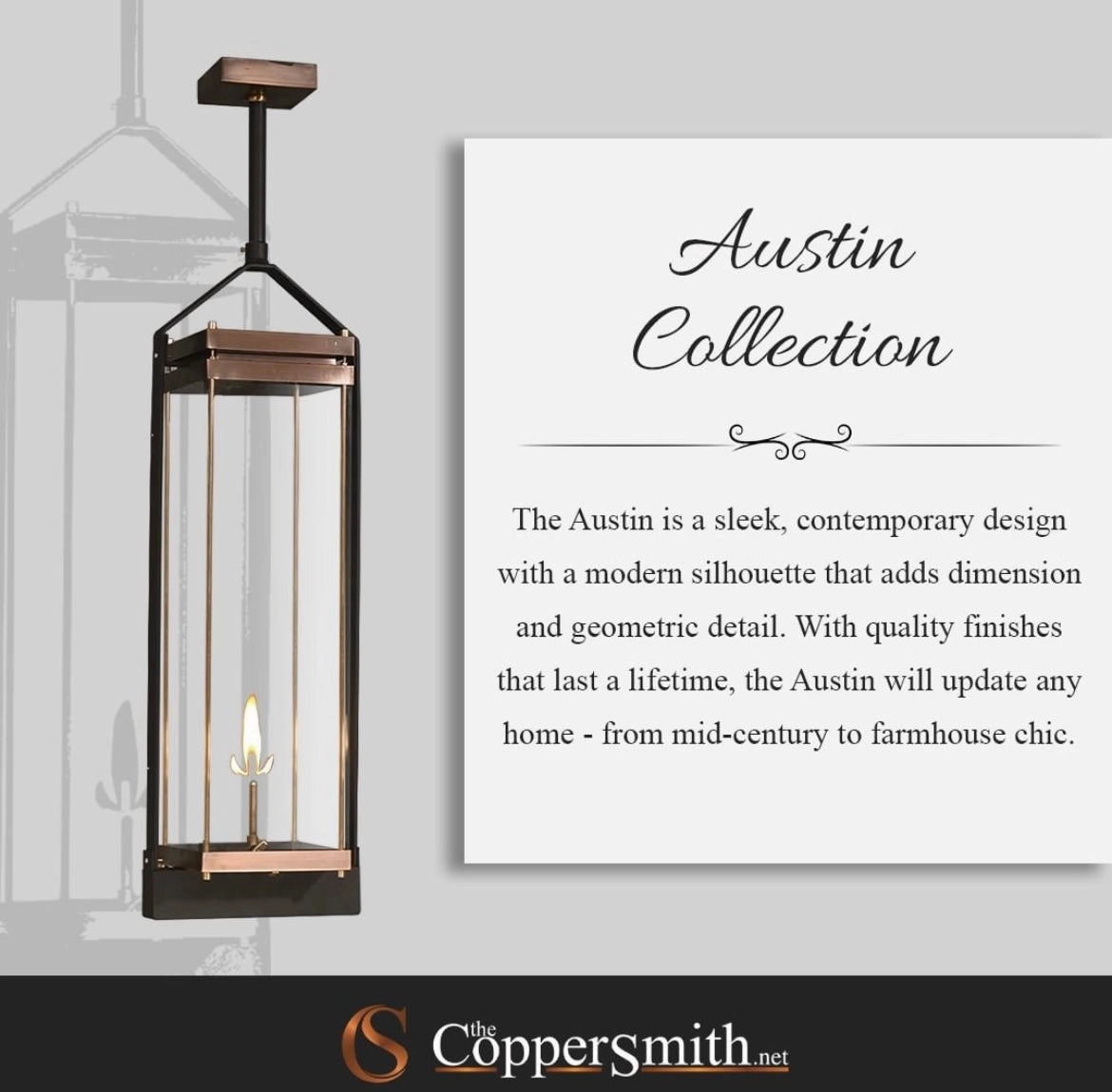 Austin 24" Natural Gas Pre-Lit Outdoor Wall Sconce