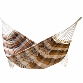 Authentic Brazilian Tropical Hammock - Brazilwood outdoor hammock with stand and canopy