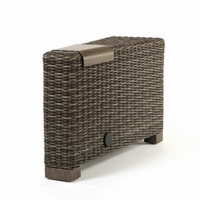 Avallon Wedge Armrest w/ Aluminum Trayoutdoor coffee table for patio or lounge