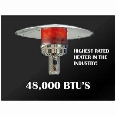 AZ Patio Heaters 87" Two Tone Outdoor Patio Heater with Table