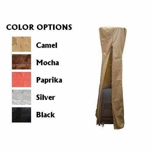 AZ Patio Heaters Hiland Tall Commercial Natural Gas Triangle Glass Tube Heater-Hammered Bronze