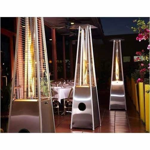 AZ Patio Heaters Tall Quartz Glass Tube Heater - Stainless Steel