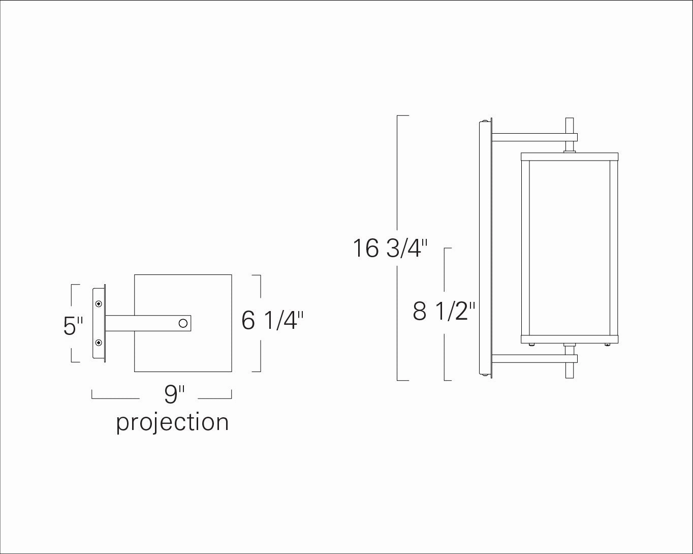 Back Bay Three Light Outdoor Wall Mount Matte Black