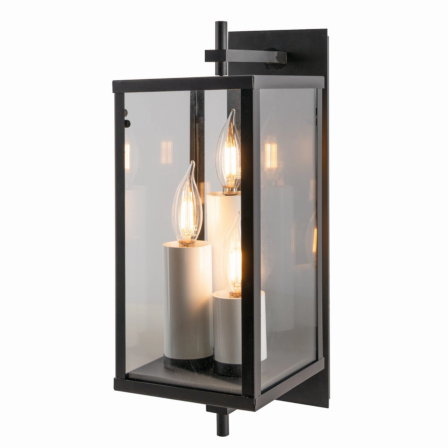 Back Bay Three Light Outdoor Wall Mount Matte Black