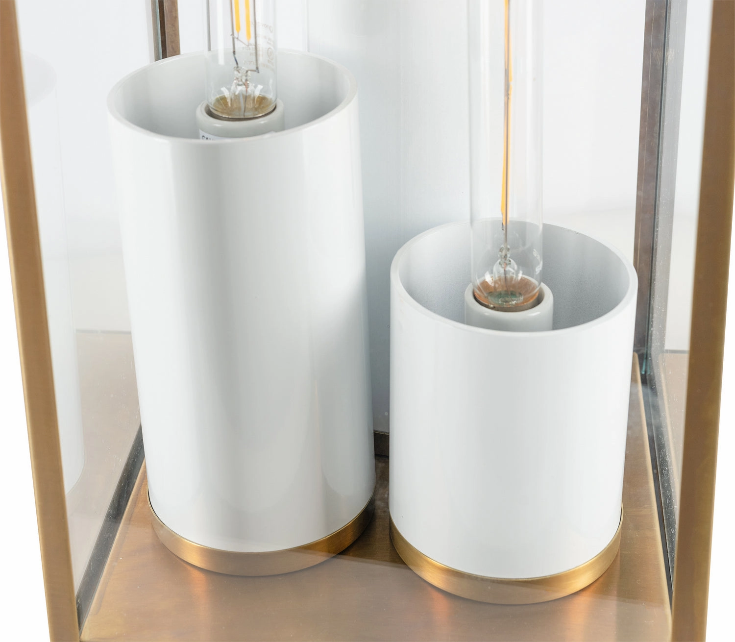 Back Bay Three Light Post Mount Aged Brass