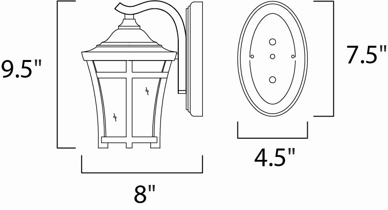 Balboa VX One Light Outdoor Wall Lantern Copper Oxide