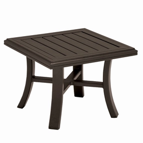 Banchetto 24" Square Slat Top Tea Tableoutdoor coffee table for patio or lounge