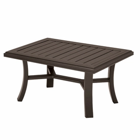 Banchetto 24" x 36" Rectangle Slat Top Coffee Tableoutdoor coffee table for patio or lounge