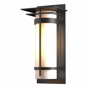 Banded Large Outdoor Sconce with Top PlateWeatherproof outdoor lighting
