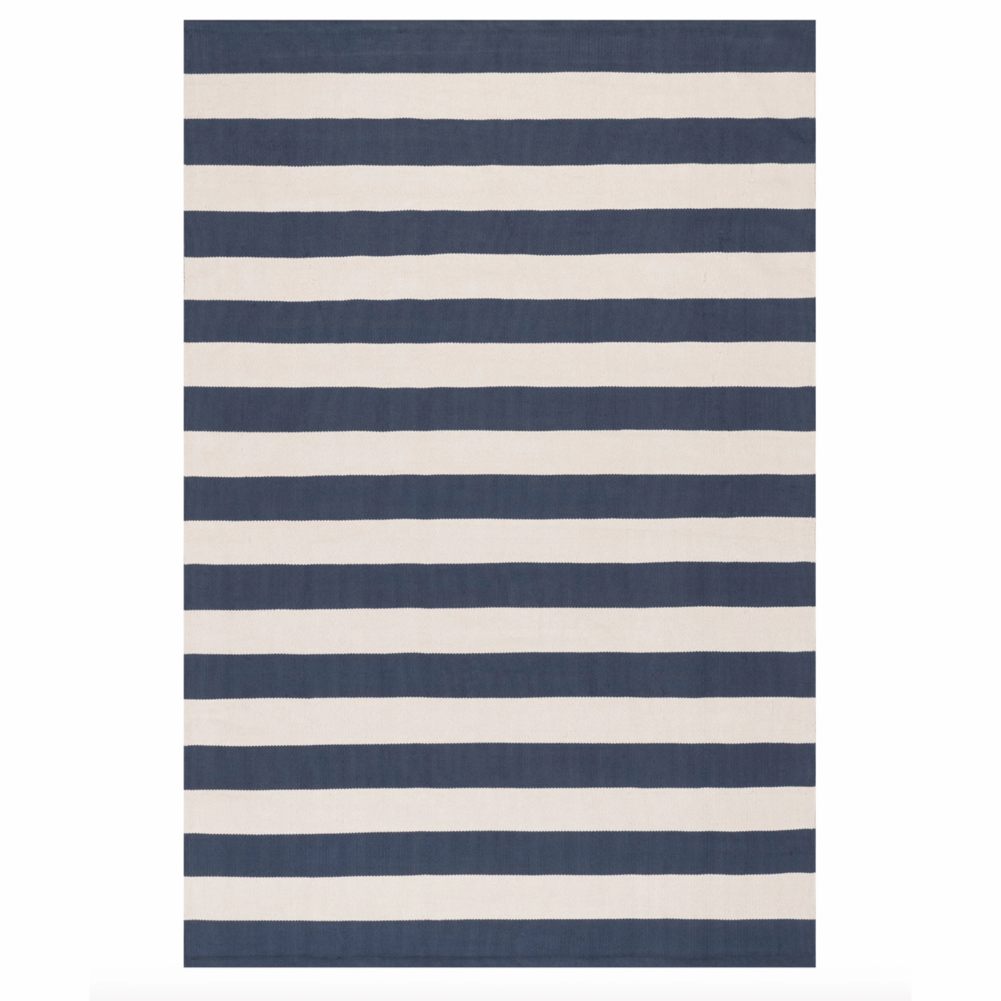 Banks Stripe Handwoven Indoor/Outdoor Rug - Navywaterproof outdoor patio rug