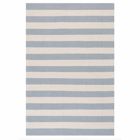 Banks Stripe Handwoven Indoor/Outdoor Rug - Swedish Bluewaterproof outdoor patio rug