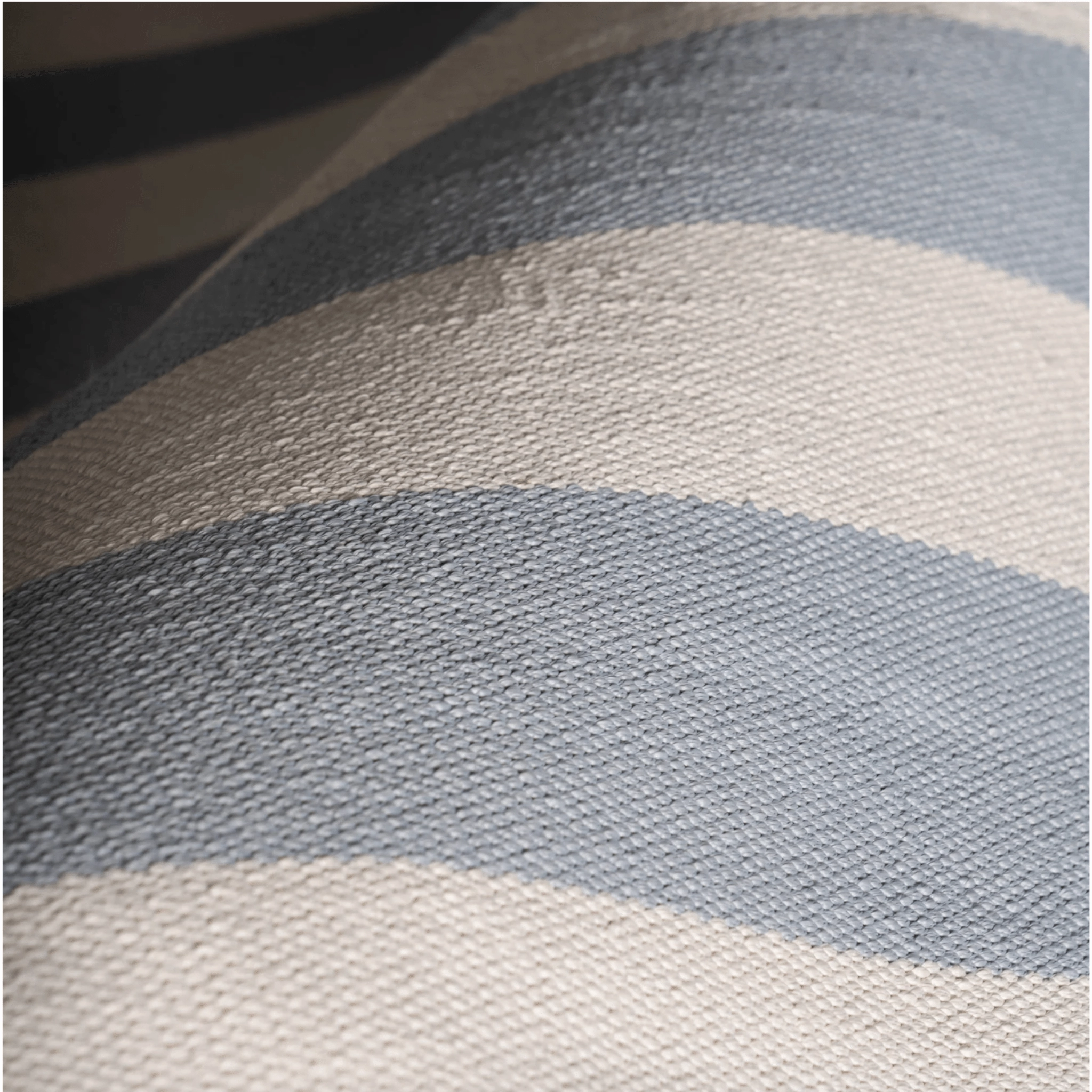 Banks Stripe Handwoven Indoor/Outdoor Rug - Swedish Blue