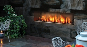 Barbara Jean Collection 48" OFP5548S1 Single Sided Outdoor Linear Gas Fireplacestone-look outdoor patio fireplace