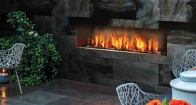 Barbara Jean Collection 72" OFP7972S1 Single Sided Outdoor Linear Gas Fireplacestone-look outdoor patio fireplace