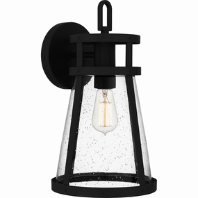 Barber One Light Outdoor Wall Mount Matte BlackOutdoor wall sconces with motion sensor