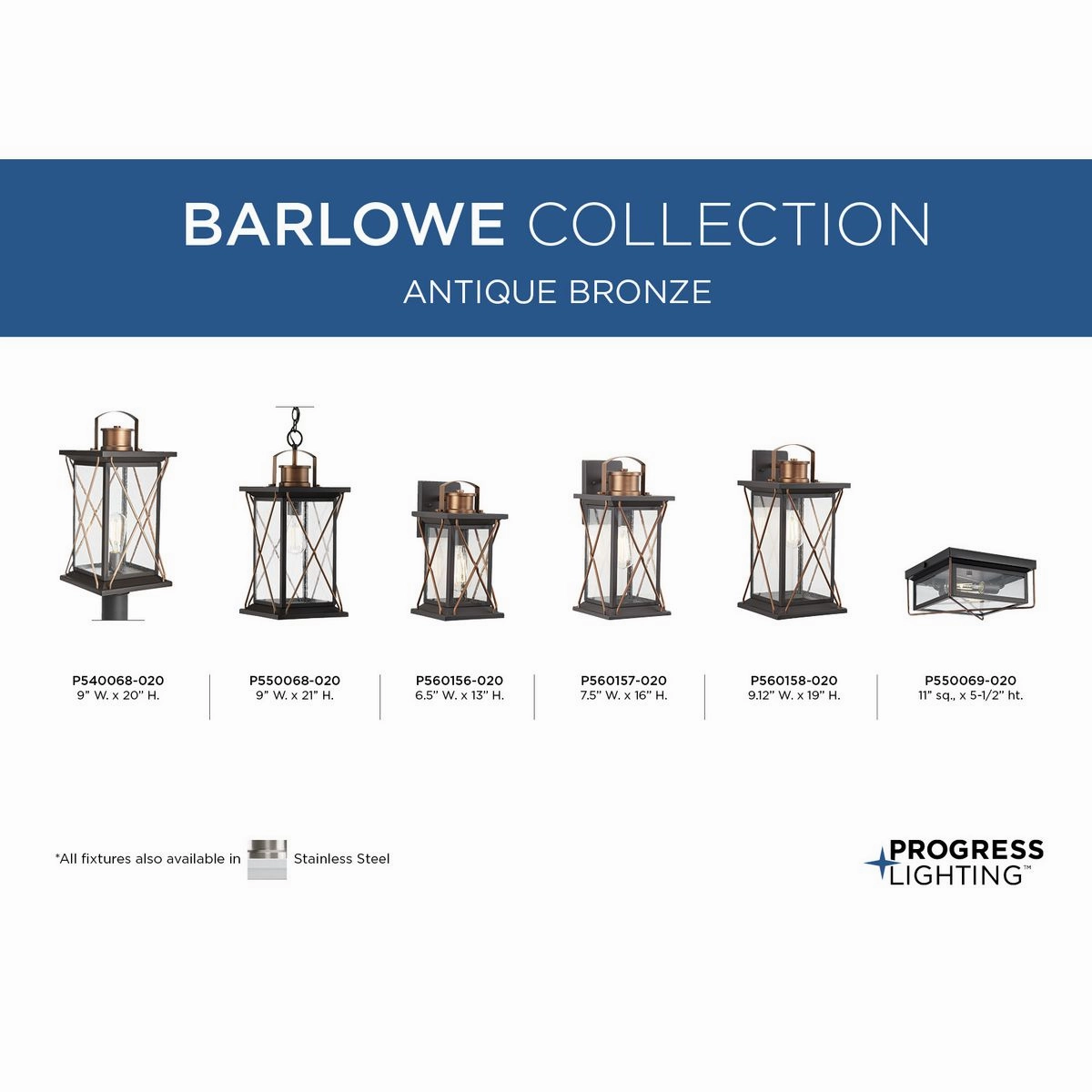 Barlowe One Light Wall Lantern Antique Bronze