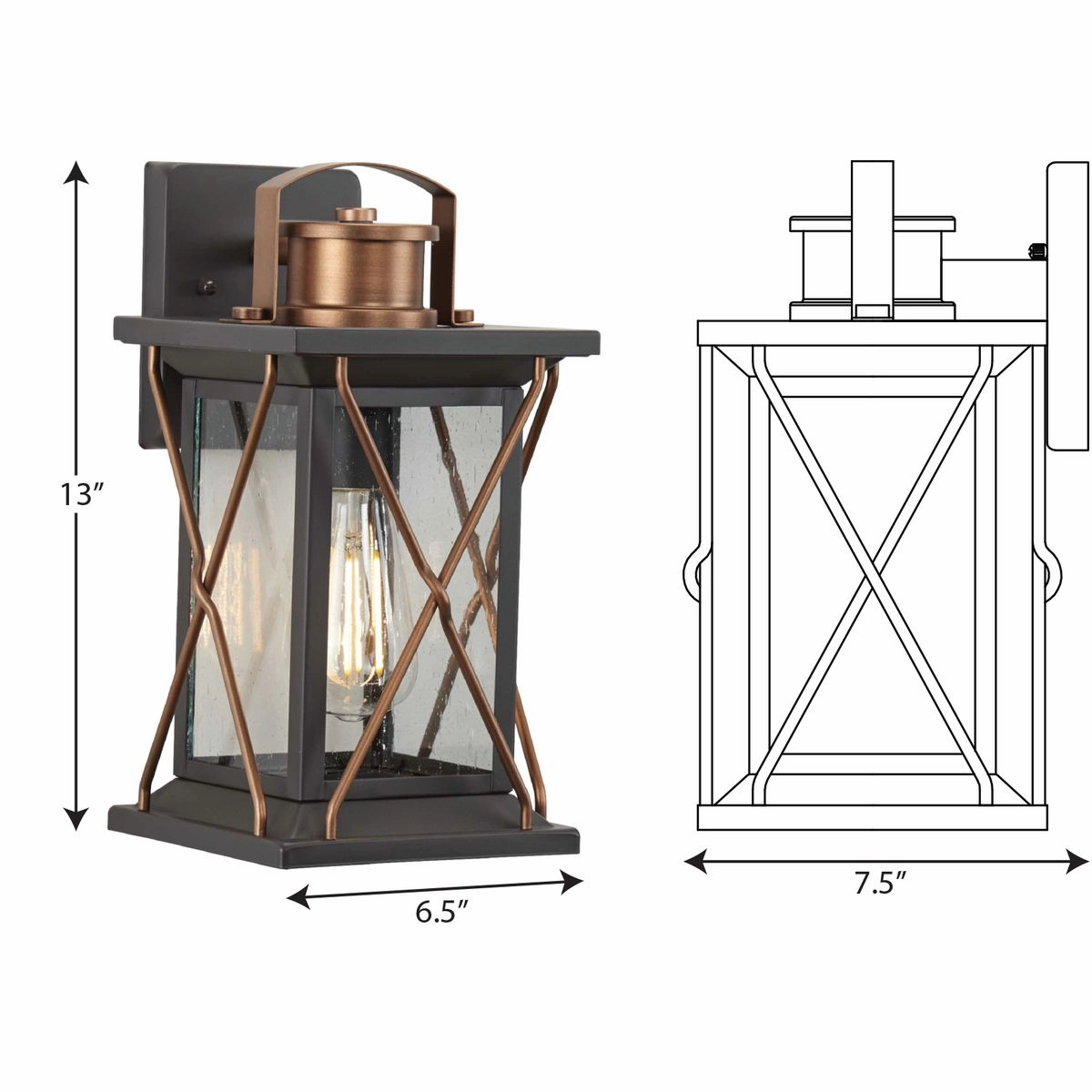 Barlowe One Light Wall Lantern Antique Bronze