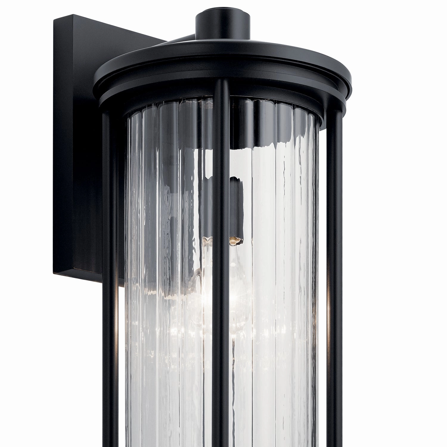Barras One Light Outdoor Wall Mount Black