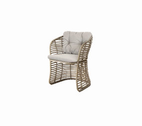 Basket chairoutdoor dining chair with armrests