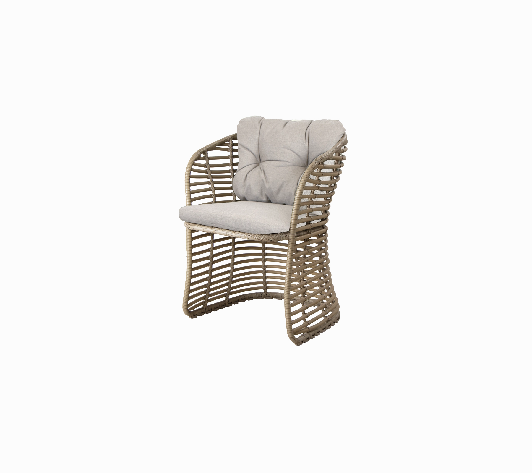 Basket chairoutdoor dining chair with armrests