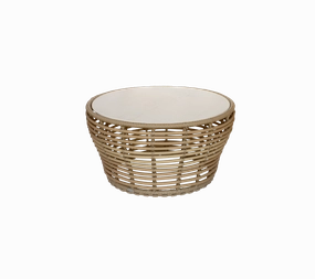 Basket coffee table, mediumoutdoor side table for patio furniture