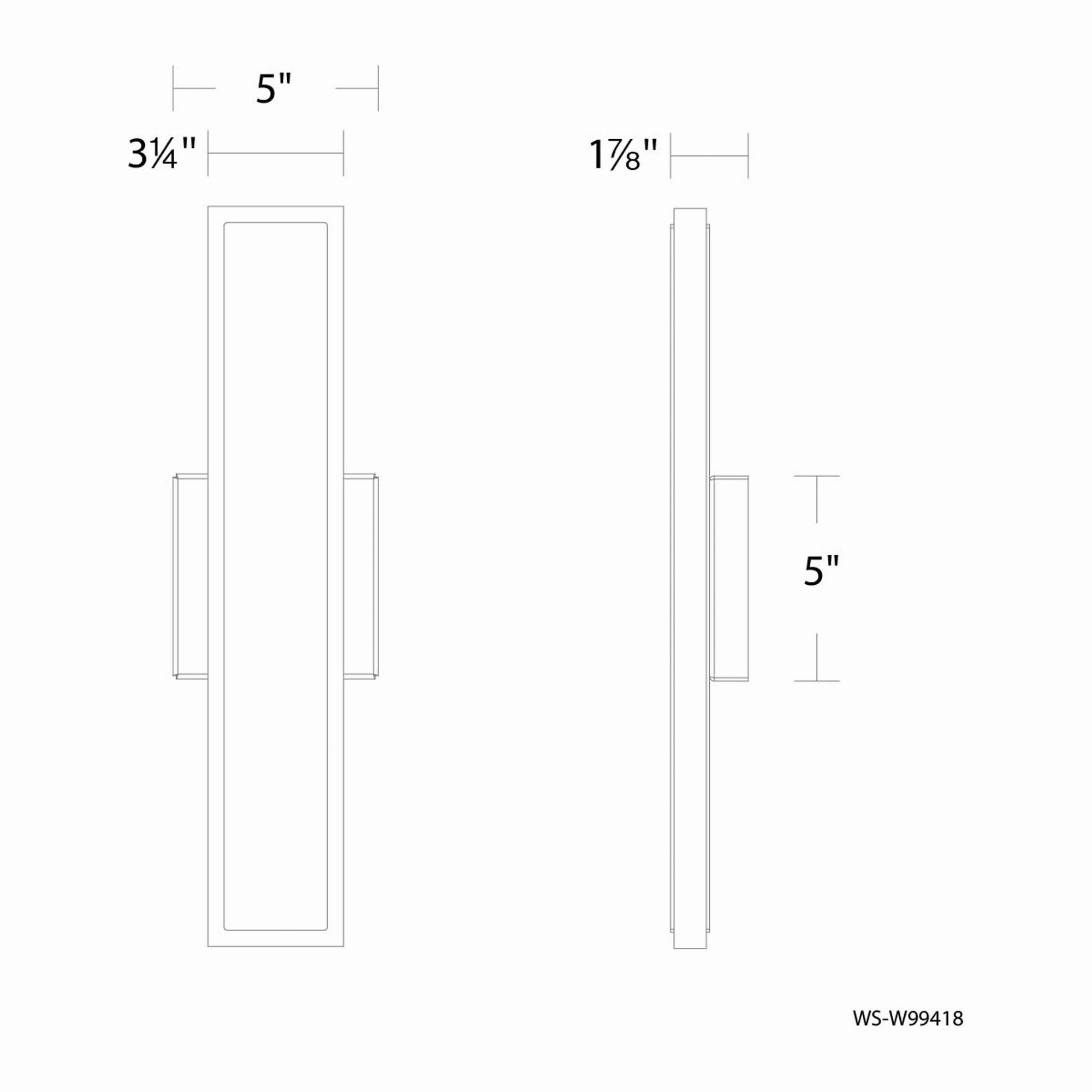 Bastone 18" LED Outdoor Wall Sconce