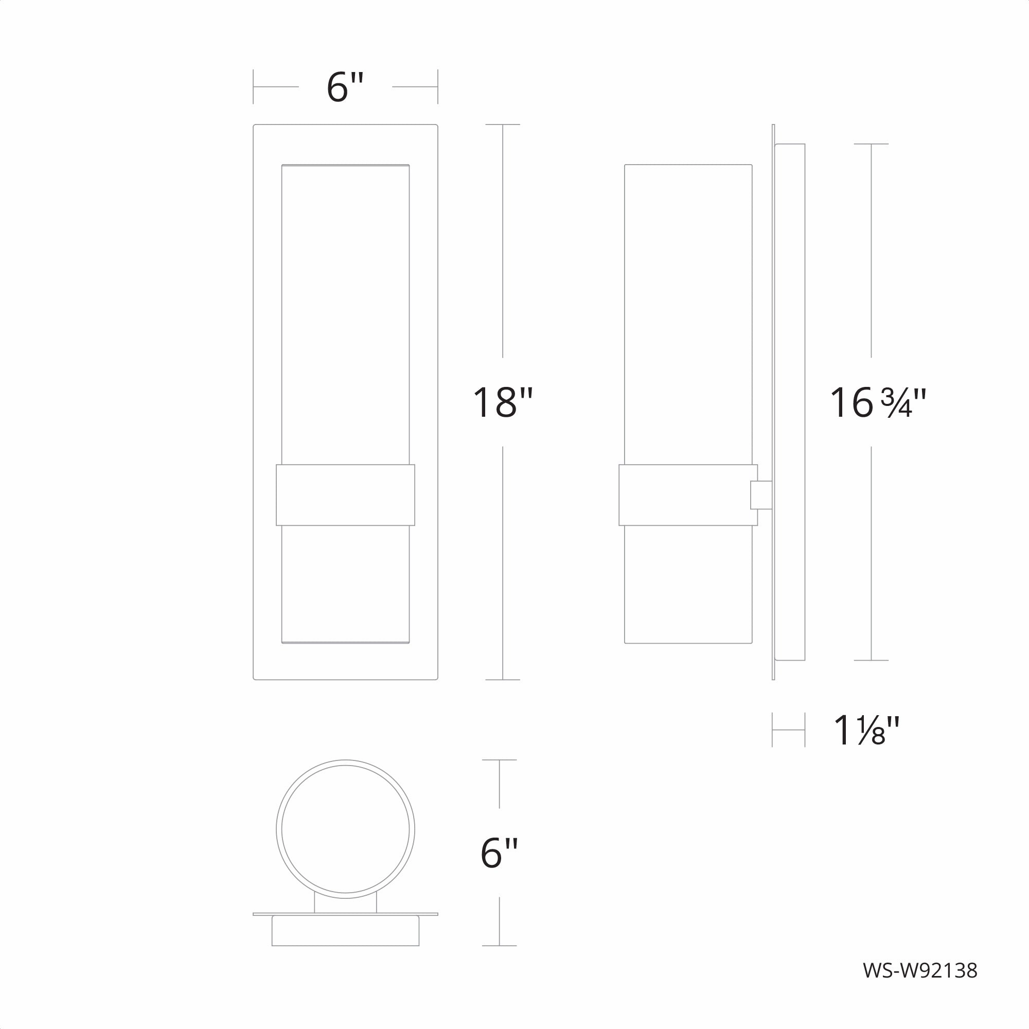 Beacon 18" LED Outdoor Wall Light