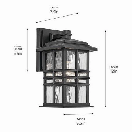 Beacon Square 12" 1-Light Outdoor Wall Light
