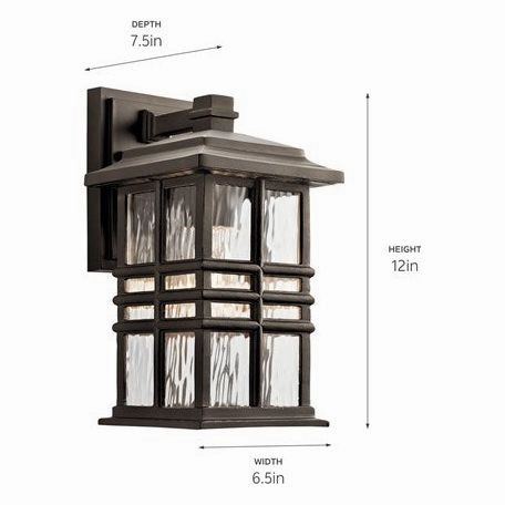 Beacon Square 12" 1-Light Outdoor Wall Light
