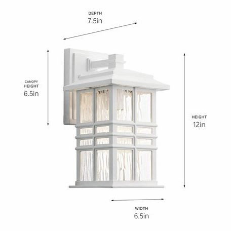 Beacon Square 12" 1-Light Outdoor Wall Light