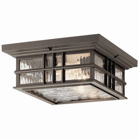 Beacon Square 12" 2-Light Outdoor Ceiling Light