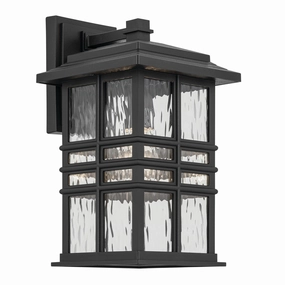 Beacon Square One Light Outdoor Wall Mount Textured BlackOutdoor wall sconces with motion sensor