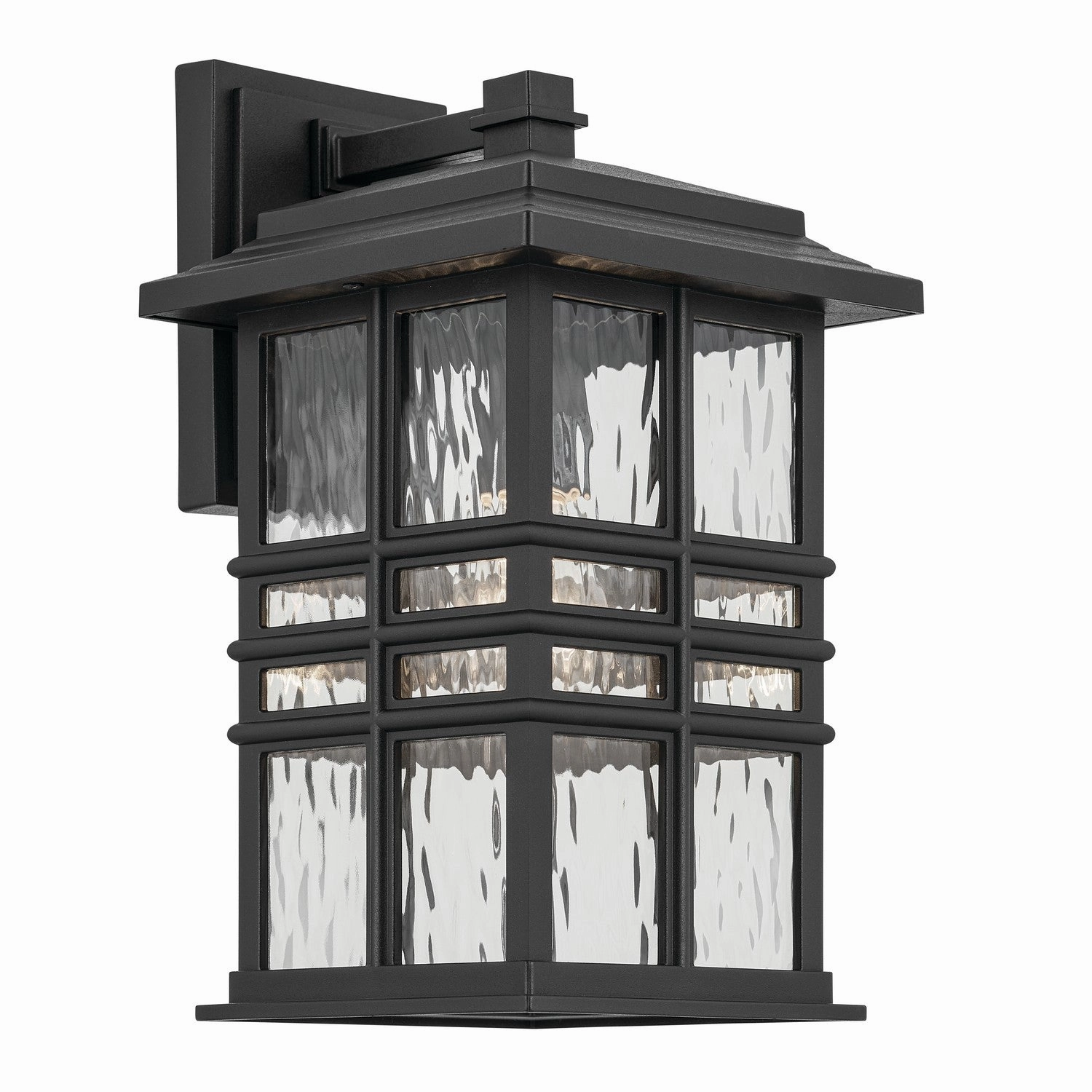 Beacon Square One Light Outdoor Wall Mount Textured BlackOutdoor wall sconces with motion sensor
