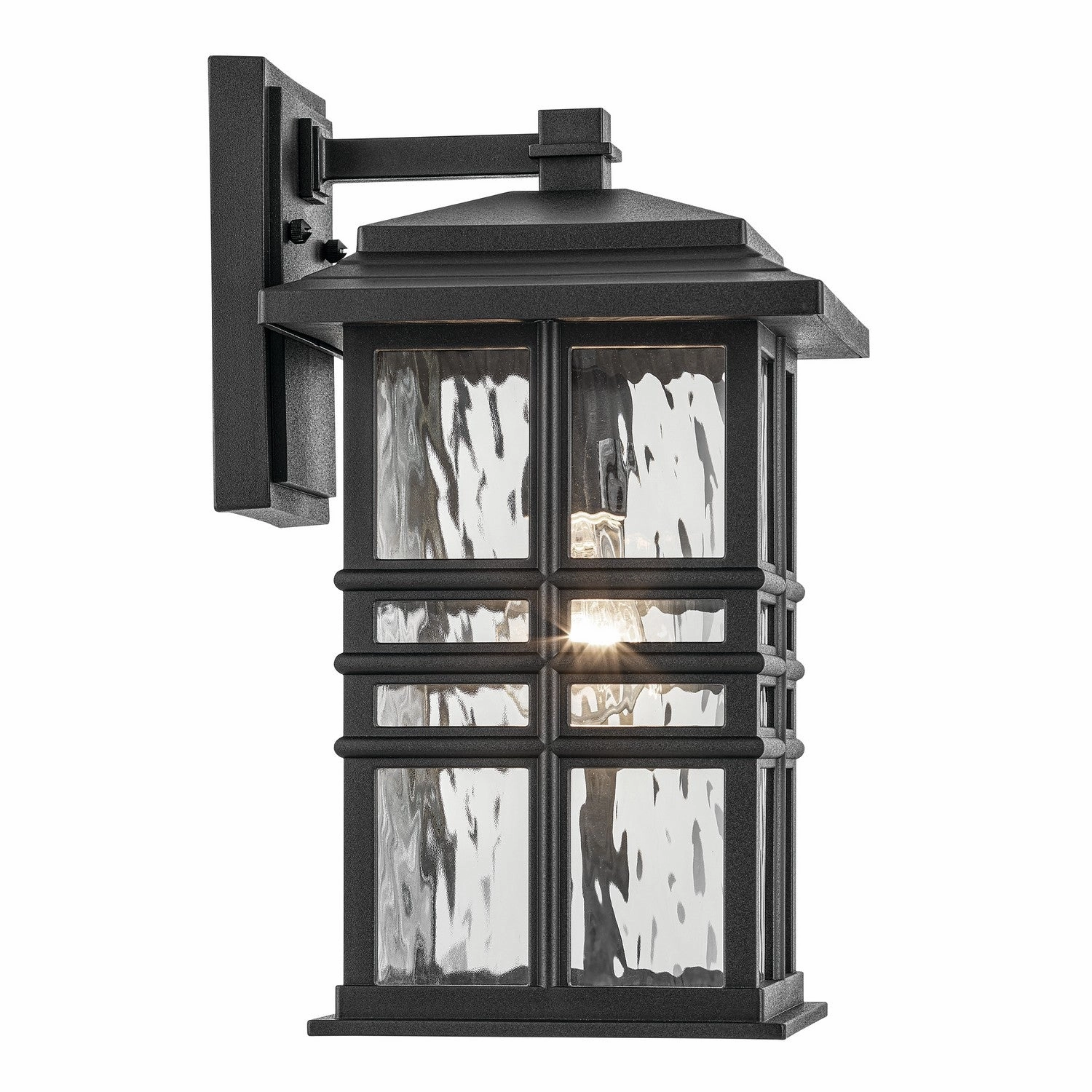 Beacon Square One Light Outdoor Wall Mount Textured Black