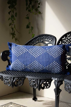 Beautiful Blue Diamond Outdoor Cushionwaterproof outdoor patio rug
