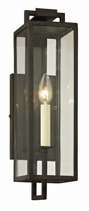 Beckham One Light Wall Lantern Forged IronOutdoor wall sconces with motion sensor