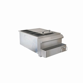 BeefEater 18" Stainless Small Bar Center outdoor beverage cooler with wheels
