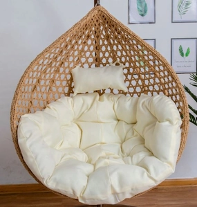 Beige Cushion for Single Seater Hanging Egg Chairthick cushion for outdoor egg chair