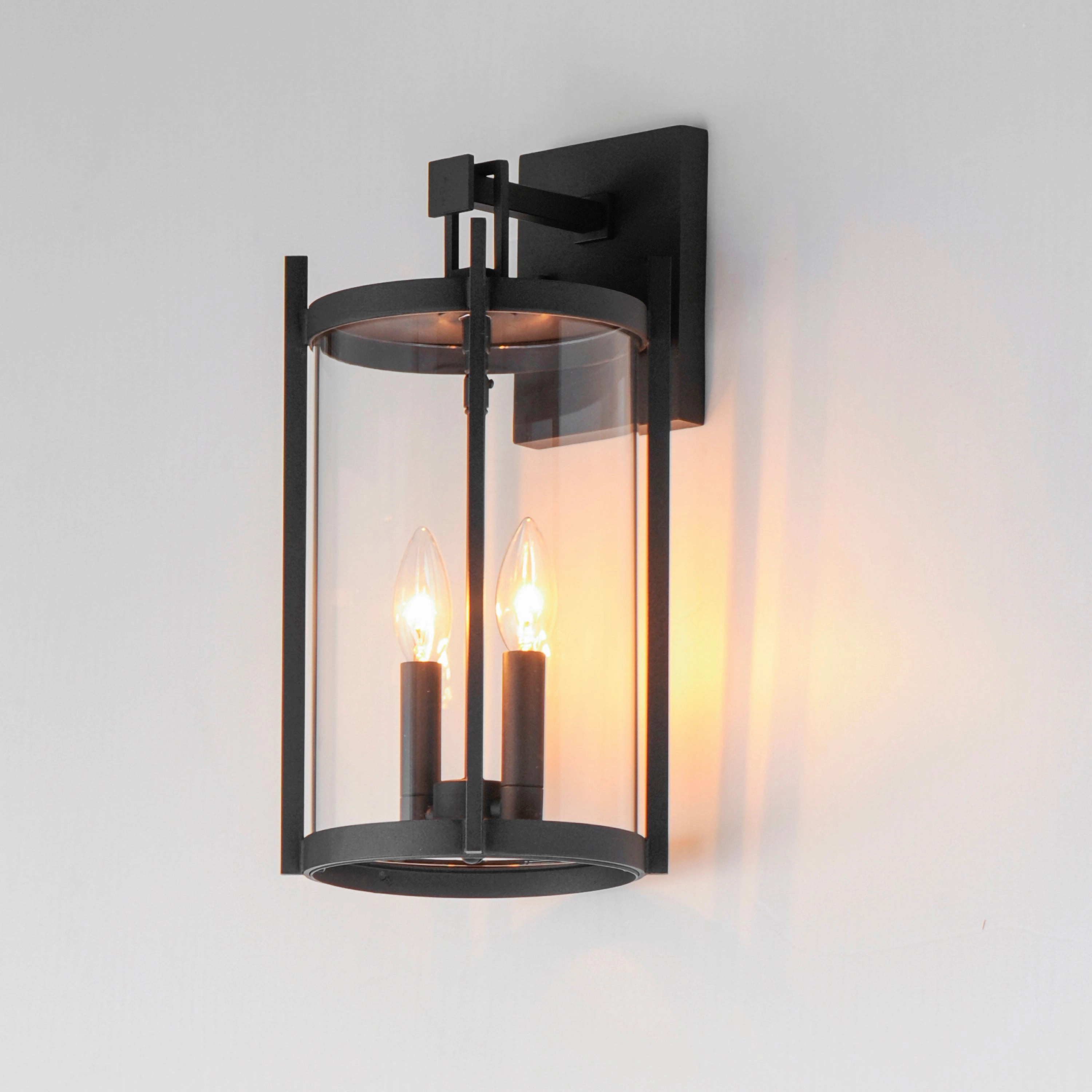 Belfry Two Light Outdoor Wall Sconce Black