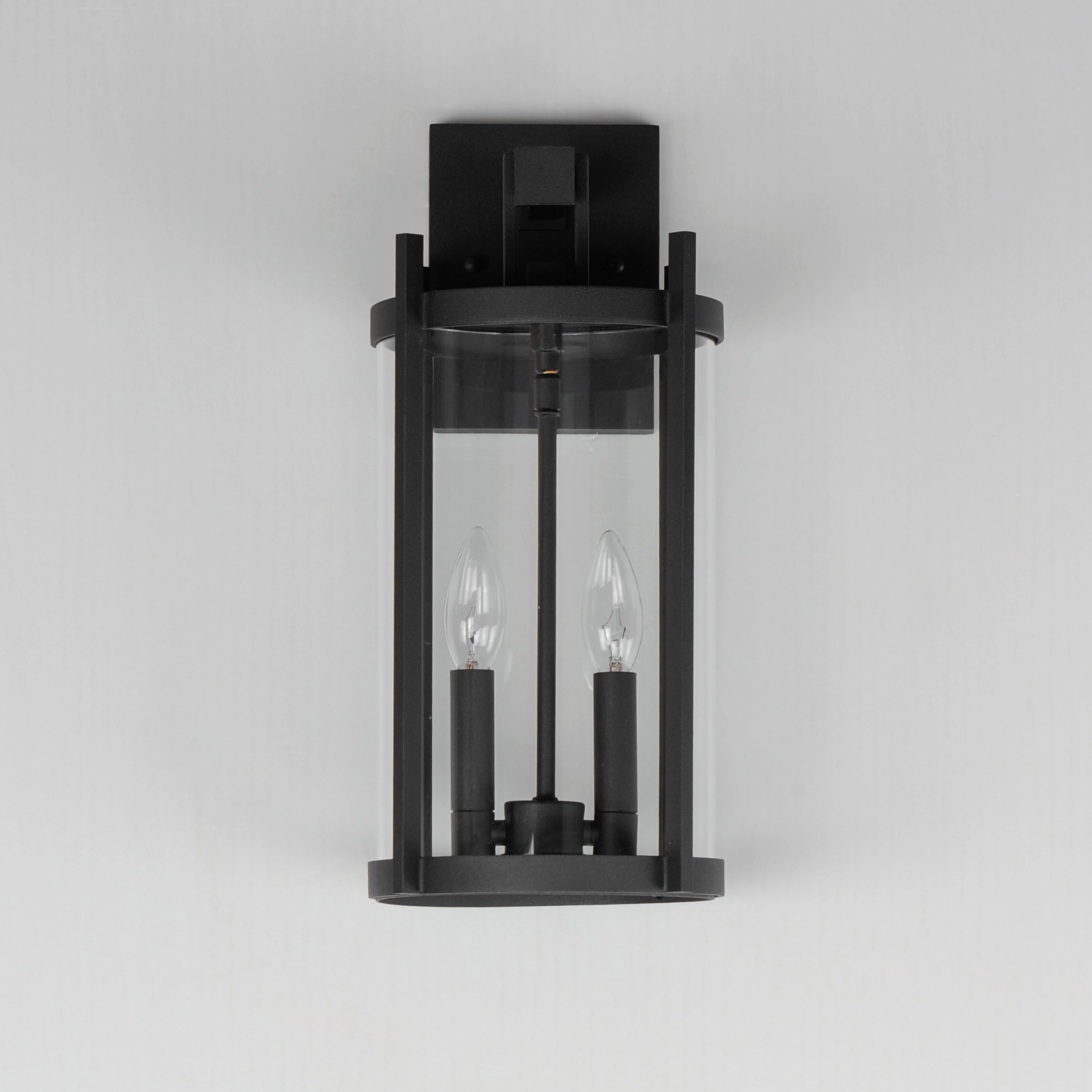 Belfry Two Light Outdoor Wall Sconce Black