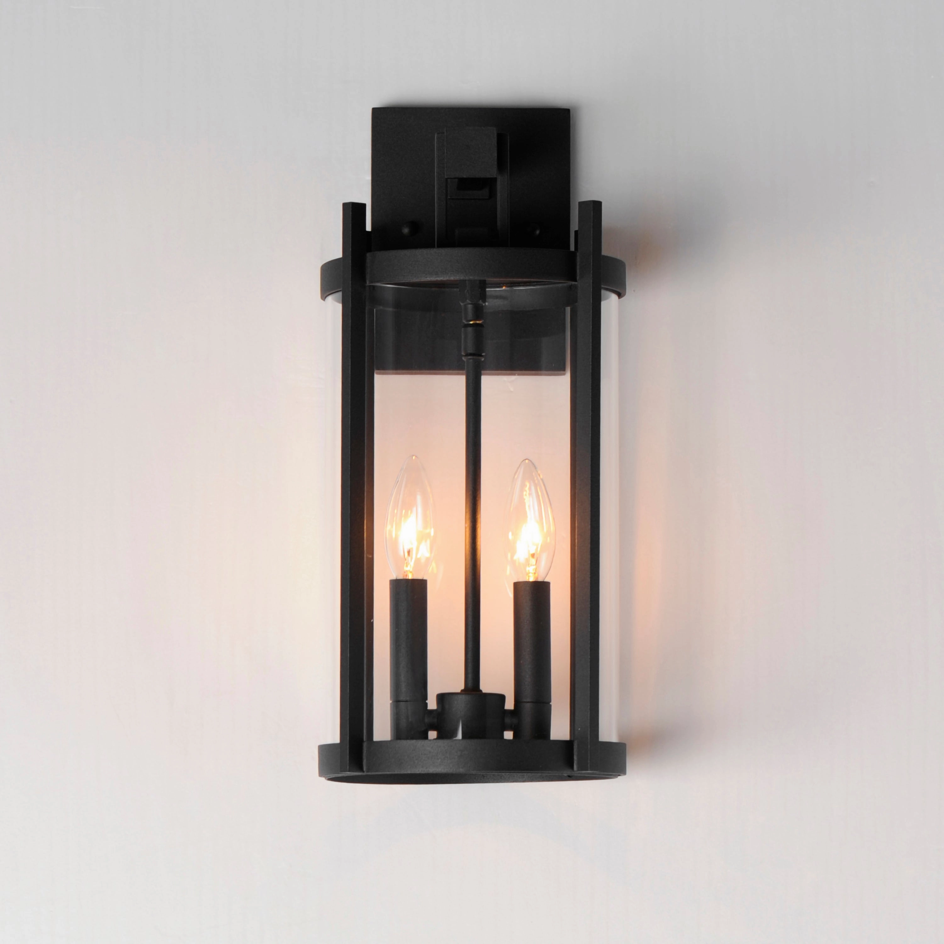Belfry Two Light Outdoor Wall Sconce Black