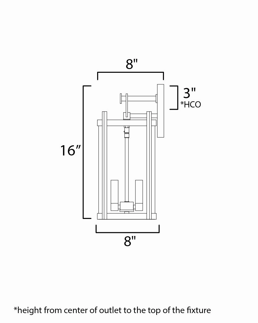 Belfry Two Light Outdoor Wall Sconce Black