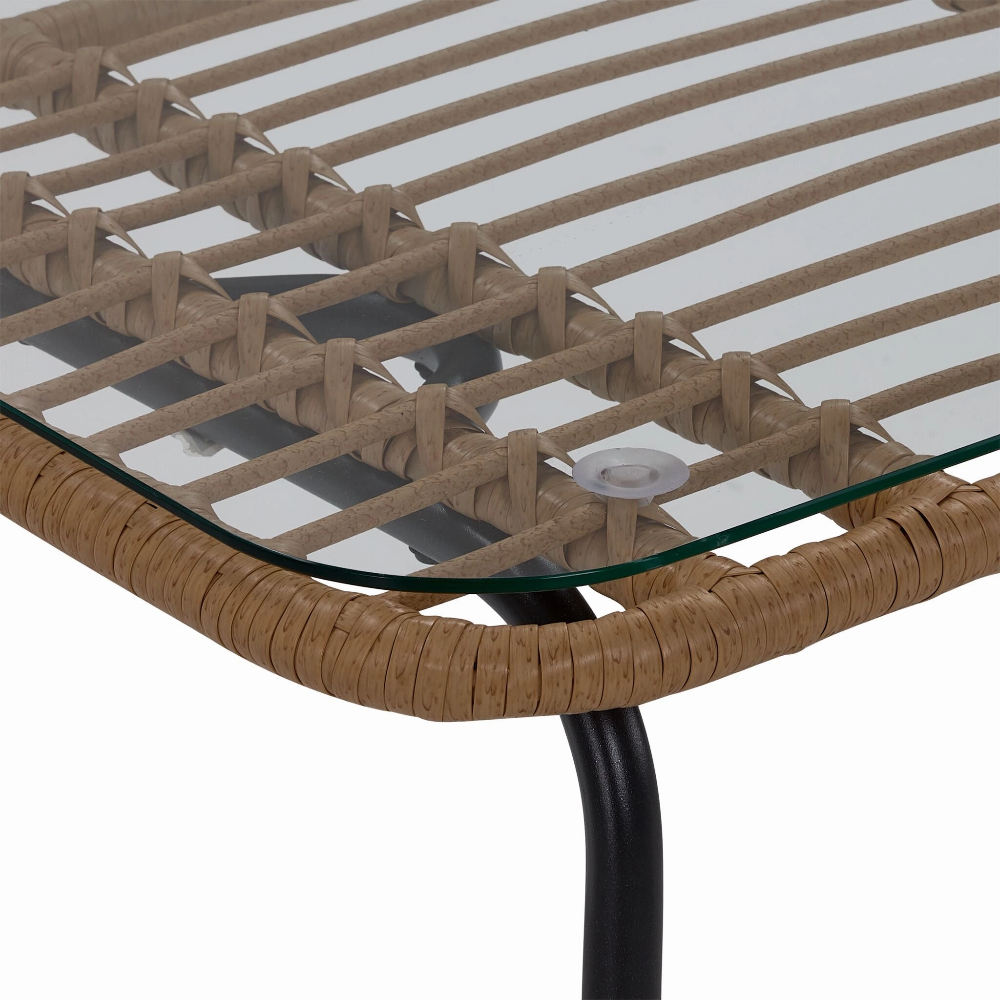 Belize 4 - Piece Outdoor Conversation Set - Beige & Black