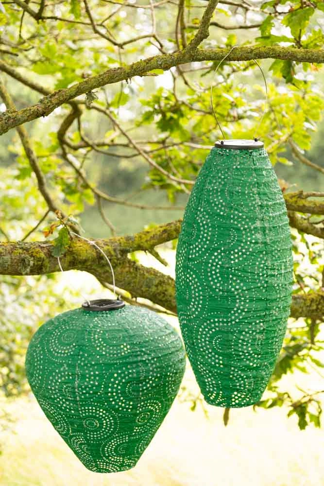 Bell Shaped Green Outdoor Garden Lantern