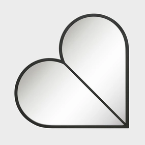Belle - Black Heart Shaped Mirroroutdoor garden decorative ornaments