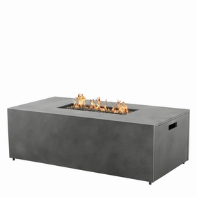 Bellino 60"  30" Rectangular Fire Pitportable outdoor fire pit with lid