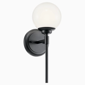 Benno One Light Wall Sconce BlackOutdoor wall sconces with motion sensor
