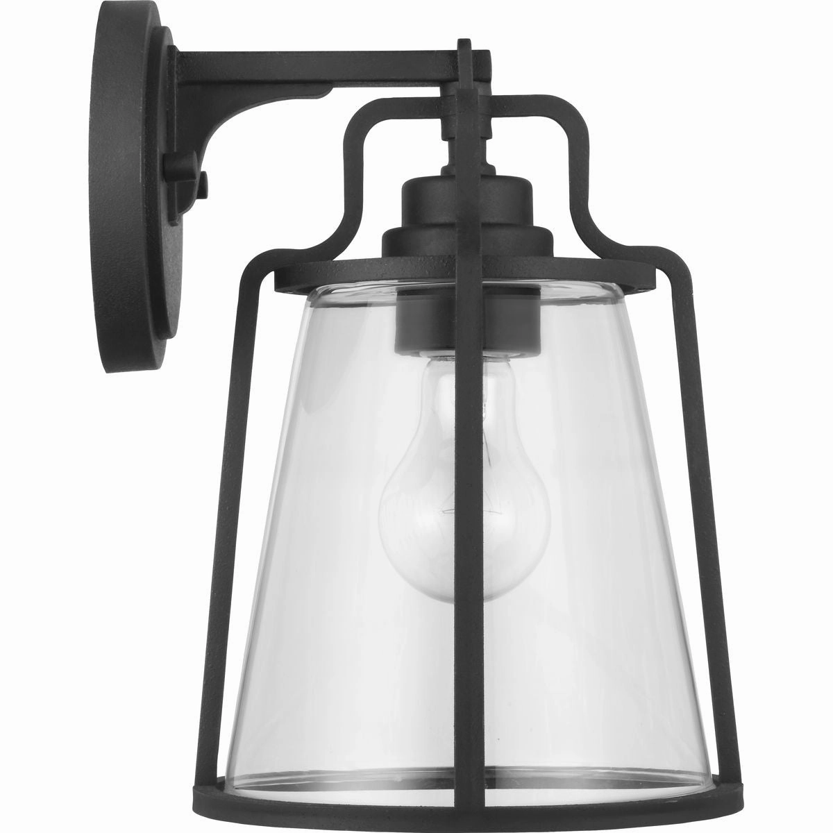Benton Harbor One Light Wall Lantern Black