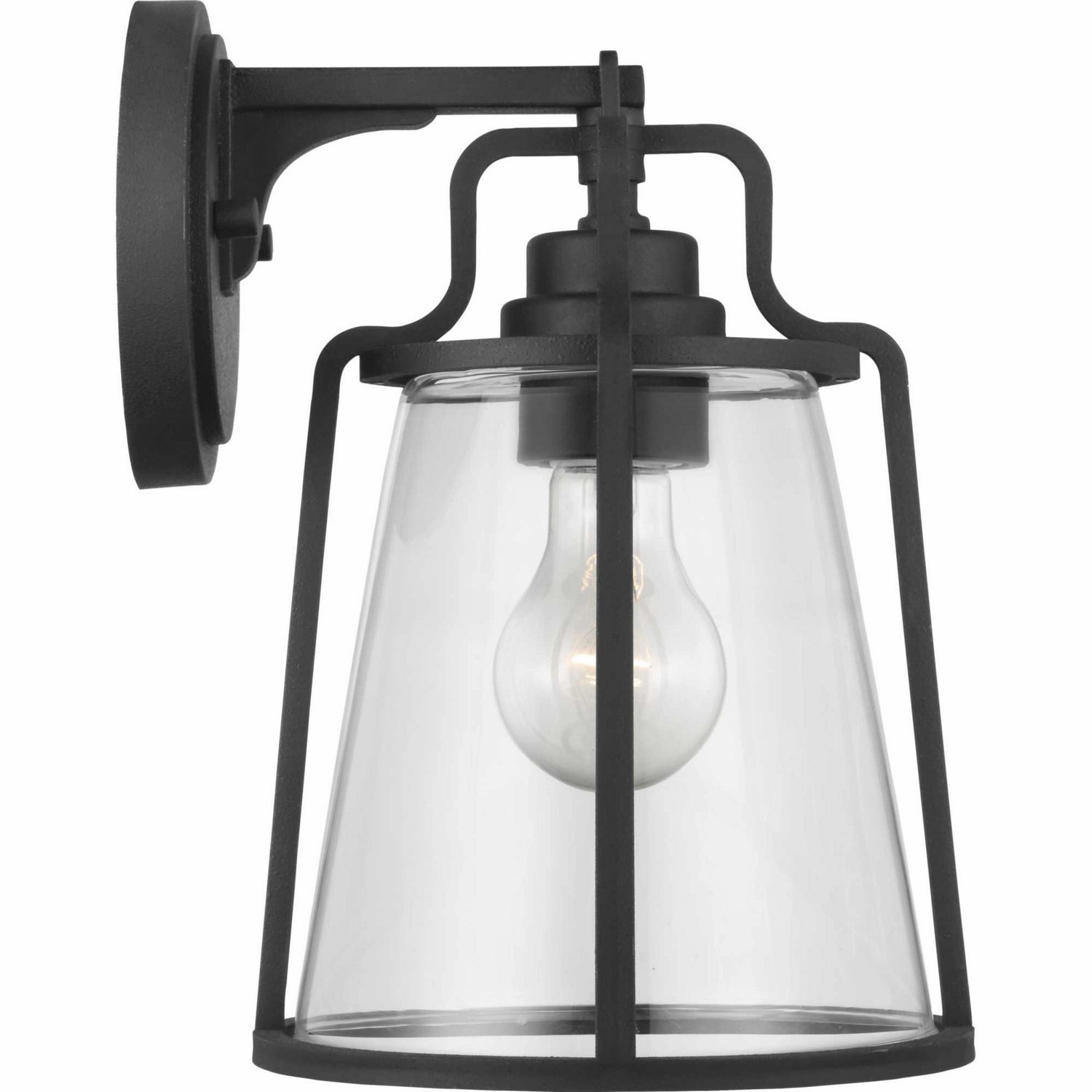 Benton Harbor One Light Wall Lantern Black