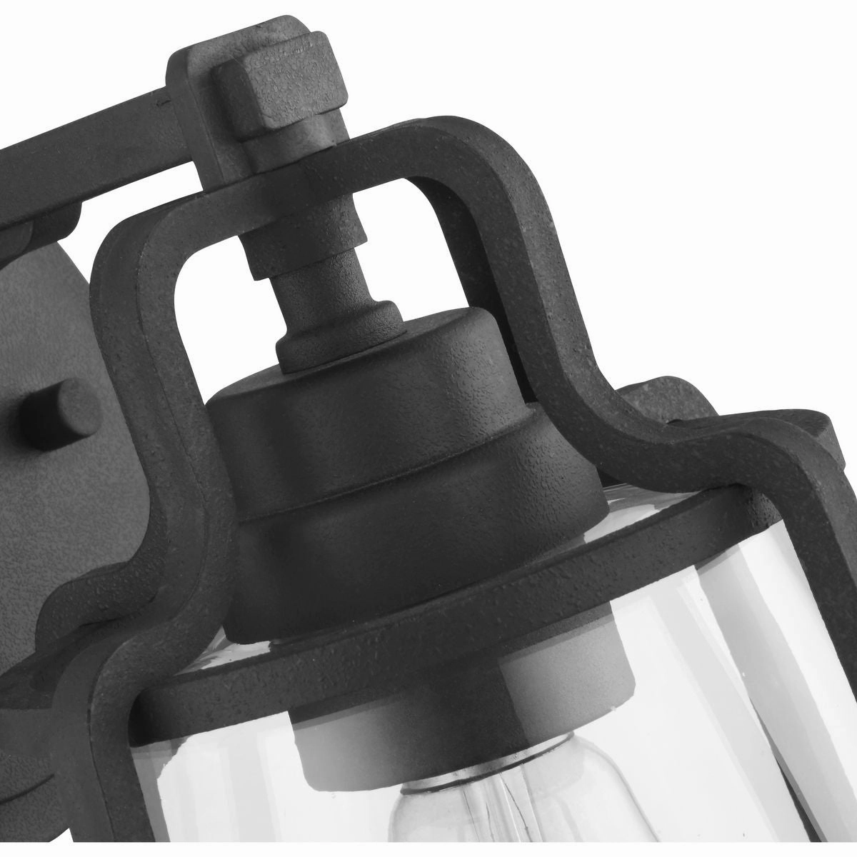 Benton Harbor One Light Wall Lantern Black